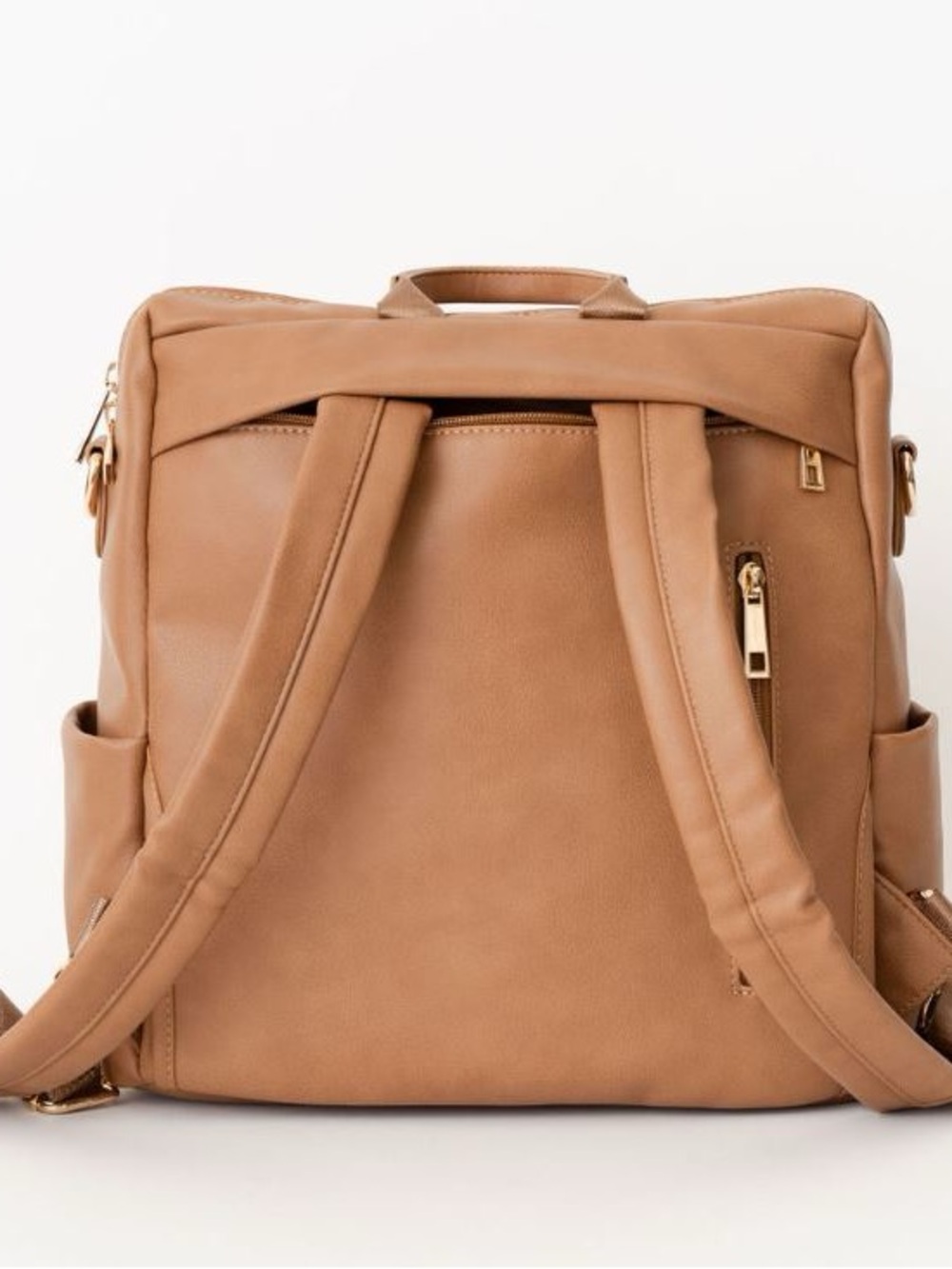 Everyday Tan Crossbody Tote — Women's Convertible Shoulder Bag - Picture 6 of 6